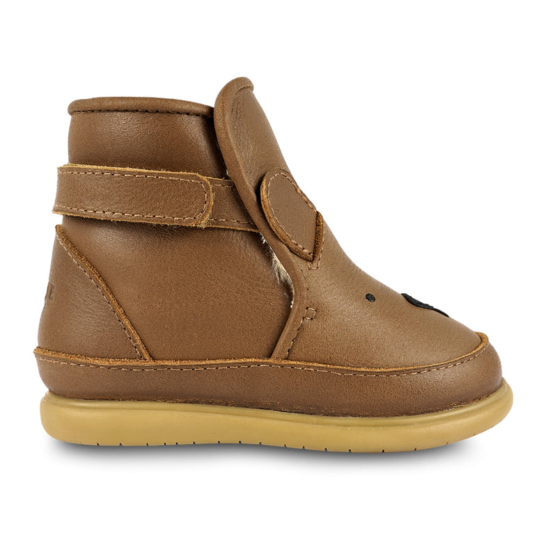 Donsje Amsterdam Kinderschuhe Dubu Classic Bear Cognac Classic Leather