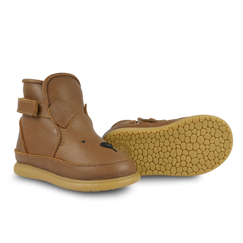 Donsje Amsterdam Kinderschuhe Dubu Classic Bear Cognac Classic Leather
