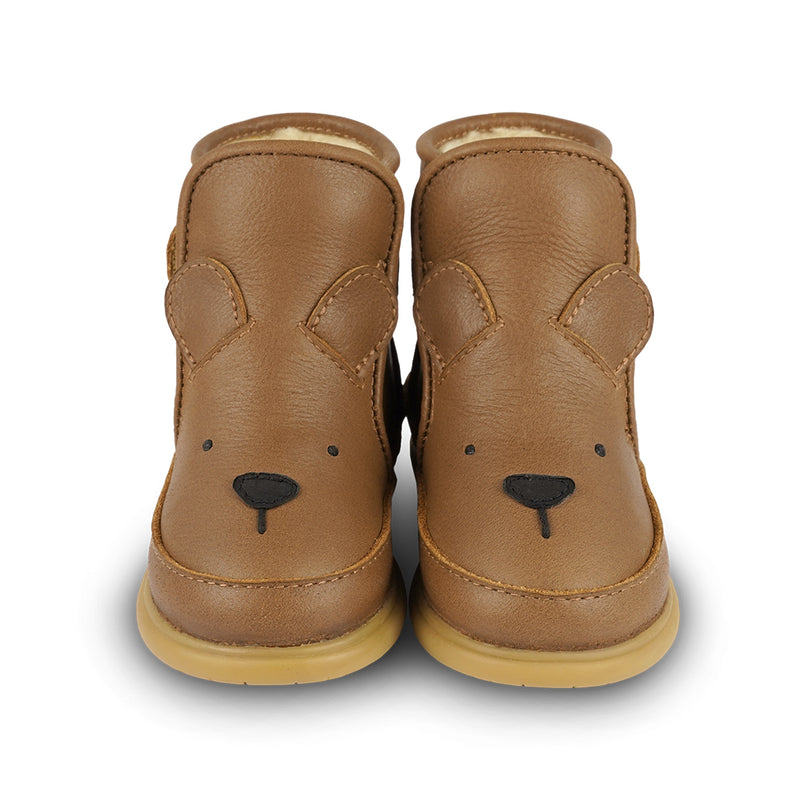 Donsje Amsterdam Kinderschuhe Dubu Classic Bear Cognac Classic Leather