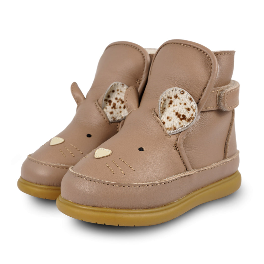 Donsje Amsterdam Kinderschuhe Dubu Exclusive Mouse Praline Leather bei Yay Kids