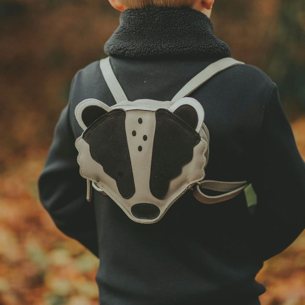 Donsje Amsterdam Kinder Rucksack Badger Light Stone Leather bei Yay Kids