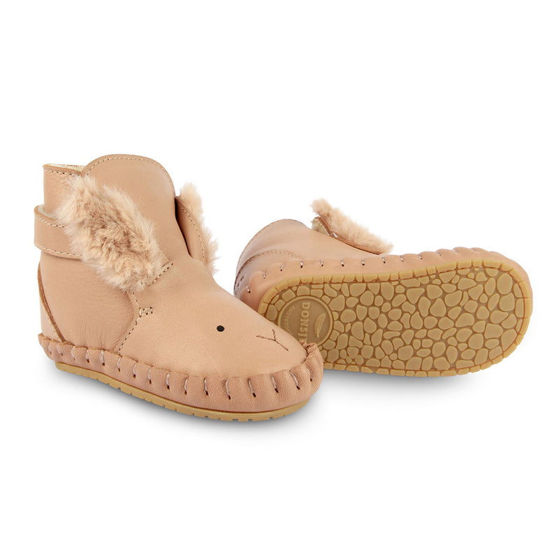 Donsje Amsterdam Baby Schuhe Kapi Exclusive Lining Fluffy Bunny Light Rust Leather bei Yay Kids