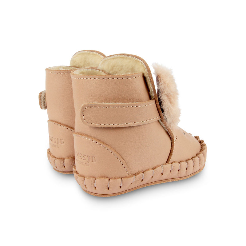 Donsje Amsterdam Baby Schuhe Kapi Exclusive Lining Fluffy Bunny Light Rust Leather bei Yay Kids