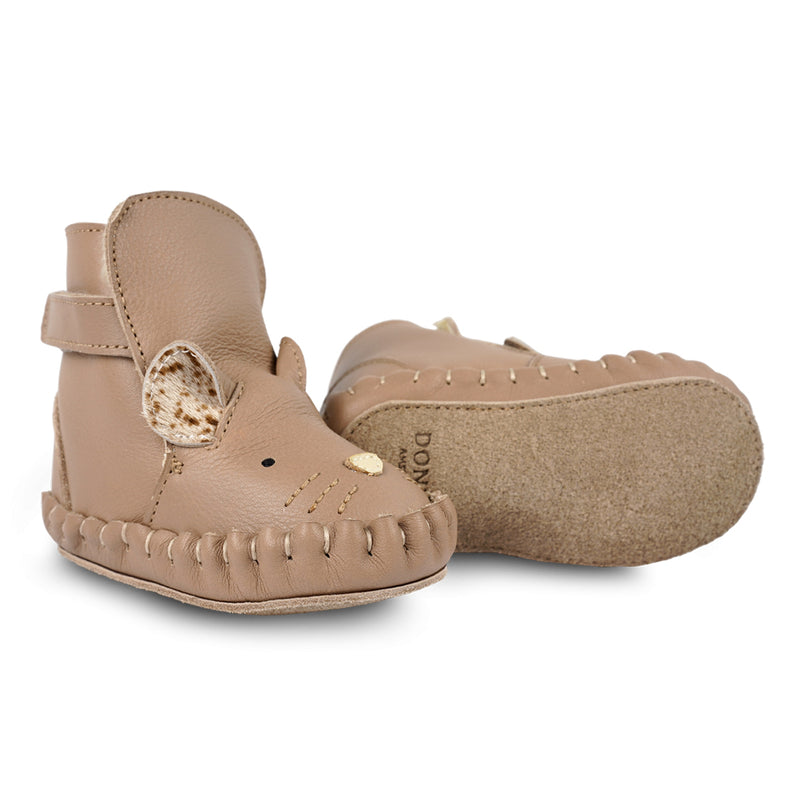 Donsje Baby Schuhe Kapi Exclusive Mouse Praline Leather bei Yay Kids