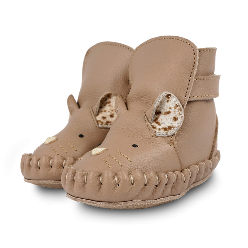 Donsje Baby Schuhe Kapi Exclusive Mouse Praline Leather bei Yay Kids