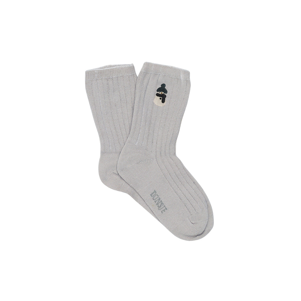Donsje Amsterdam Kinder Lala Socken Snowman Soft Grey bei Yay Kids
