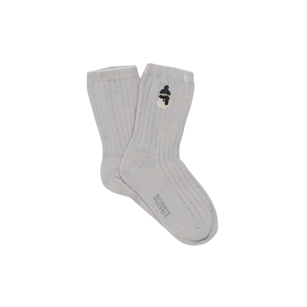 Donsje Amsterdam Kinder Lala Socken Snowman Soft Grey bei Yay Kids
