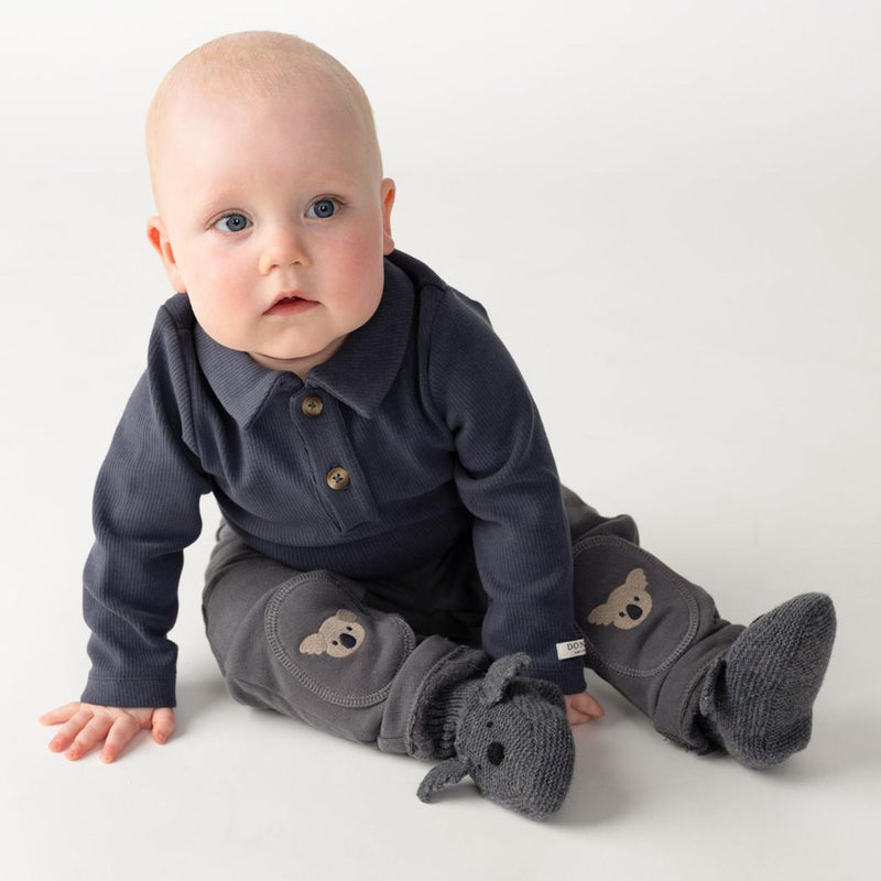 Donsje Amsterdam Merino Wollstiefelchen Maicer Koala Cloudy Grey bei Yay Kids