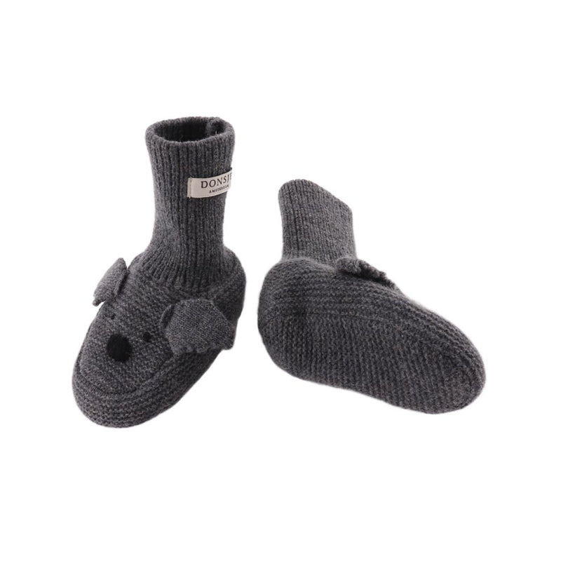 Donsje Amsterdam Merino Wollstiefelchen Maicer Koala Cloudy Grey bei Yay Kids