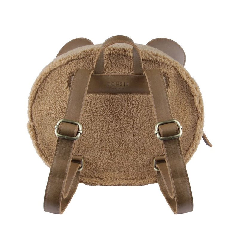 Donsje Amsterdam Kinder Rucksack Bear Light Maple Curly Faux Fur bei Yay Kids