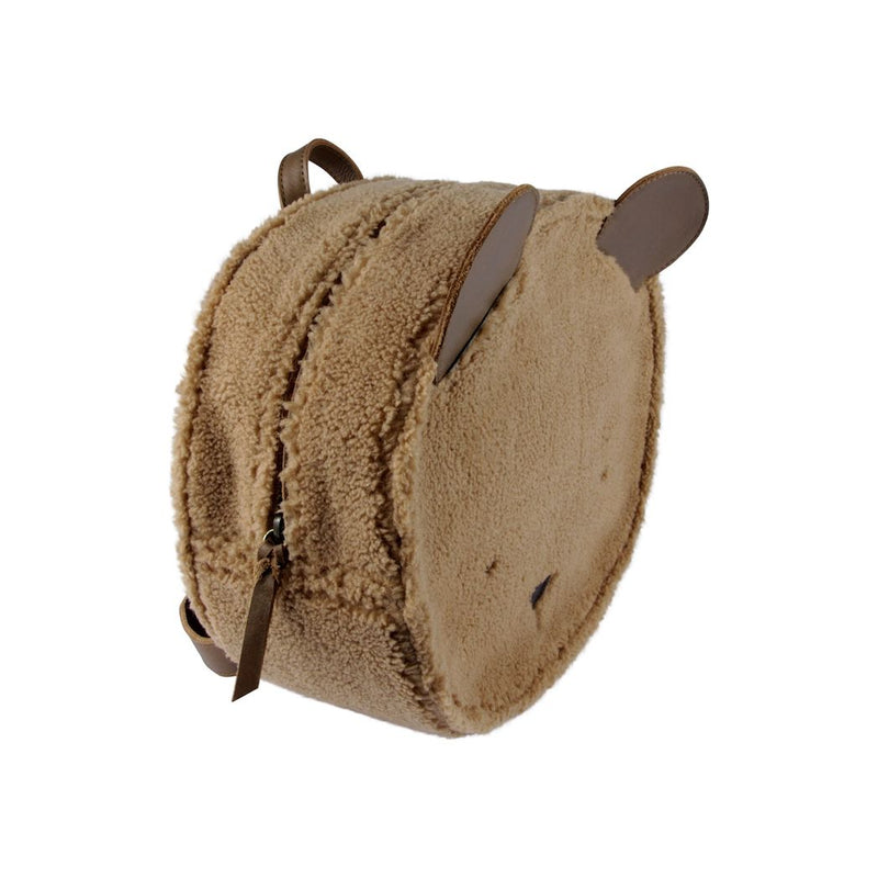Donsje Amsterdam Kinder Rucksack Bear Light Maple Curly Faux Fur bei Yay Kids