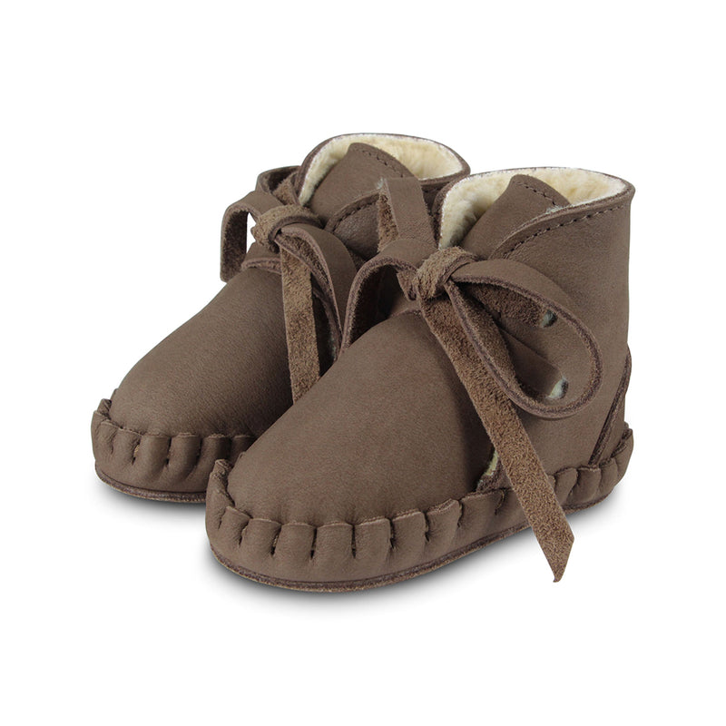Donsje Amsterdam Baby Shoes Pina Classic Lining Hazelnut Nubuck bei Yay Kids