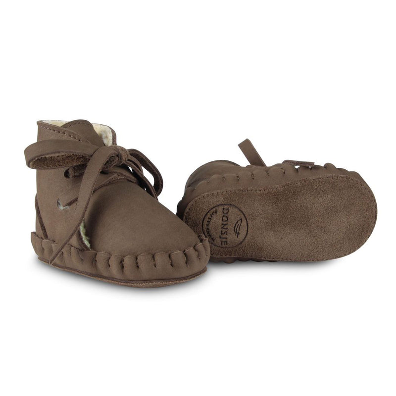 Donsje Amsterdam Baby Shoes Pina Classic Lining Hazelnut Nubuck bei Yay Kids