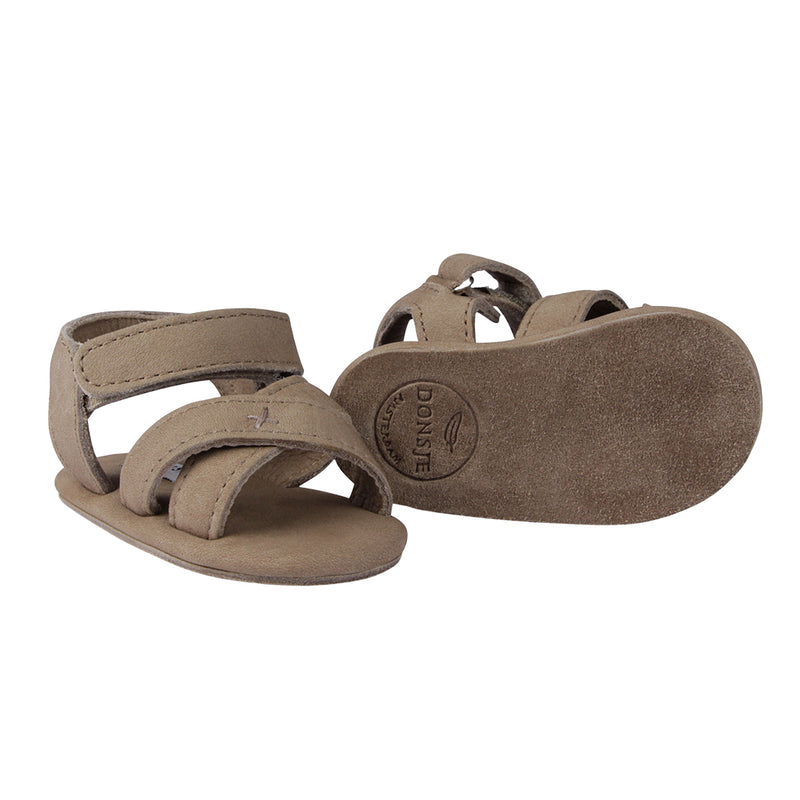 Donsje Amsterdam Baby Sandalen Tobi Truffle Nubuck bei Yay Kids