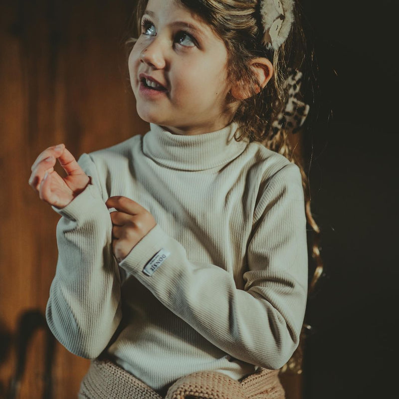 Donsje Amsterdam Kinder Rollkragenpullover Vos in Beige bei Yay Kids