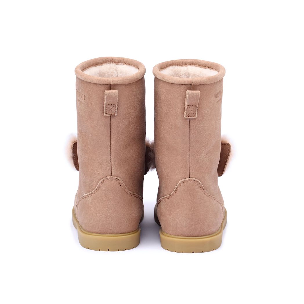 Donsje Amsterdam Gefütterte Kinderstiefel Exclusive Fluffy Bunny Hazelnut Leather bei Yay Kids