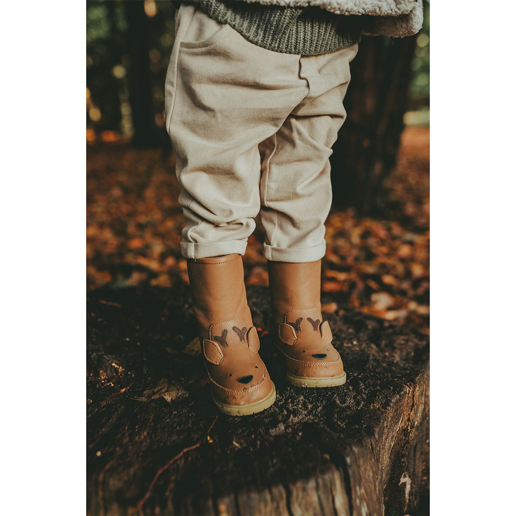 Donsje Amsterdam Gefütterte Kinderstiefel Wadudu Special Lining Stag Chestnut Leather bei Yay Kids