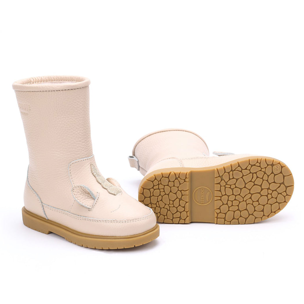 Donsje Amsterdam Gefütterte Kinderstiefel Wadudu Special Lining Unicorn Light Rose Leather bei Yay Kids