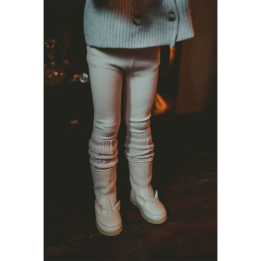 Donsje Amsterdam Gefütterte Kinderstiefel Wadudu Special Lining Unicorn Light Rose Leather bei Yay Kids