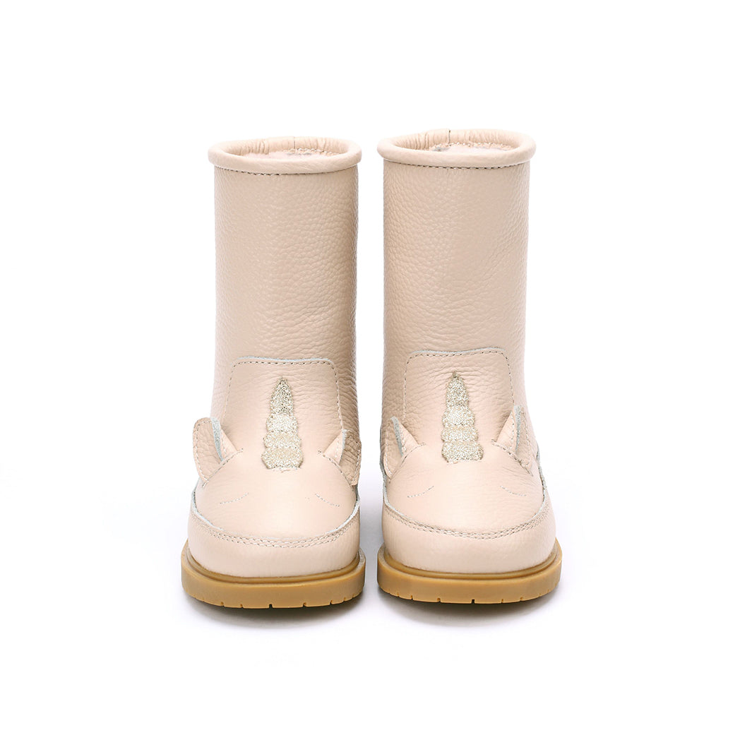 Donsje Amsterdam Gefütterte Kinderstiefel Wadudu Special Lining Unicorn Light Rose Leather bei Yay Kids