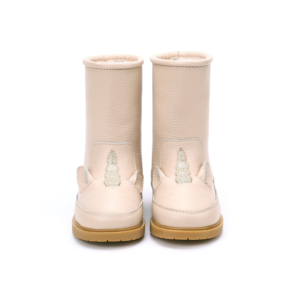 Donsje Amsterdam Gefütterte Kinderstiefel Wadudu Special Lining Unicorn Light Rose Leather bei Yay Kids