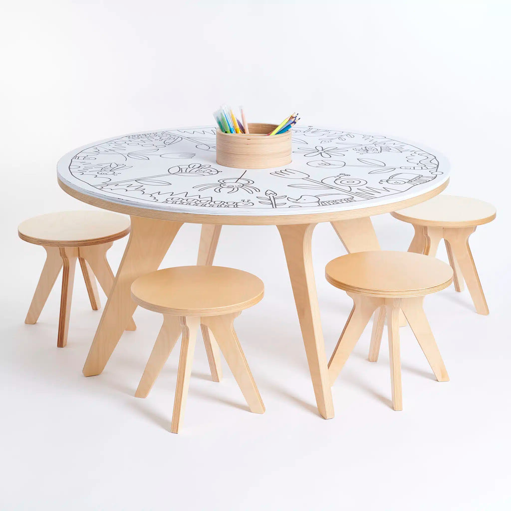 Maltisch and Chairs Set Drawin' Table XXL Edition