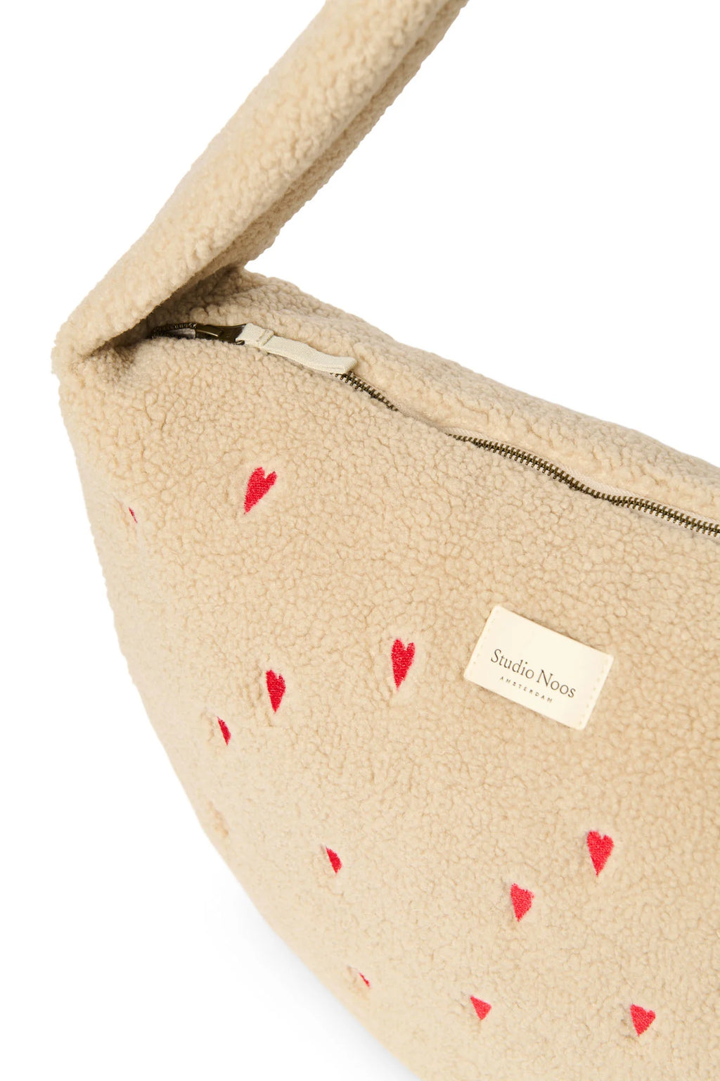 Umhängetasche "Cross Body Bag" Teddy Ecru Heart