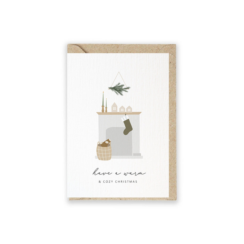 Emigrafikstudio Grusskarte "Have a warm & cozy Christmas" bei Yay Kids