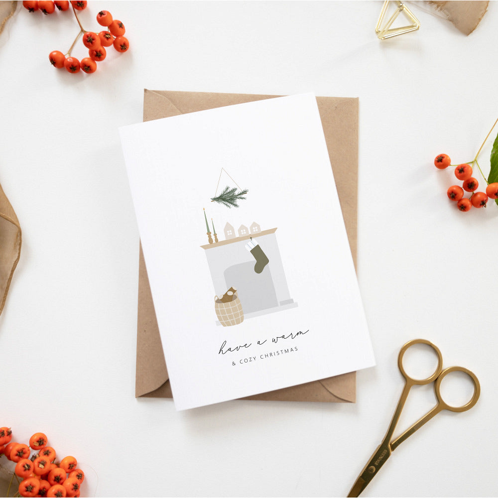 Emigrafikstudio Grusskarte "Have a warm & cozy Christmas" bei Yay Kids