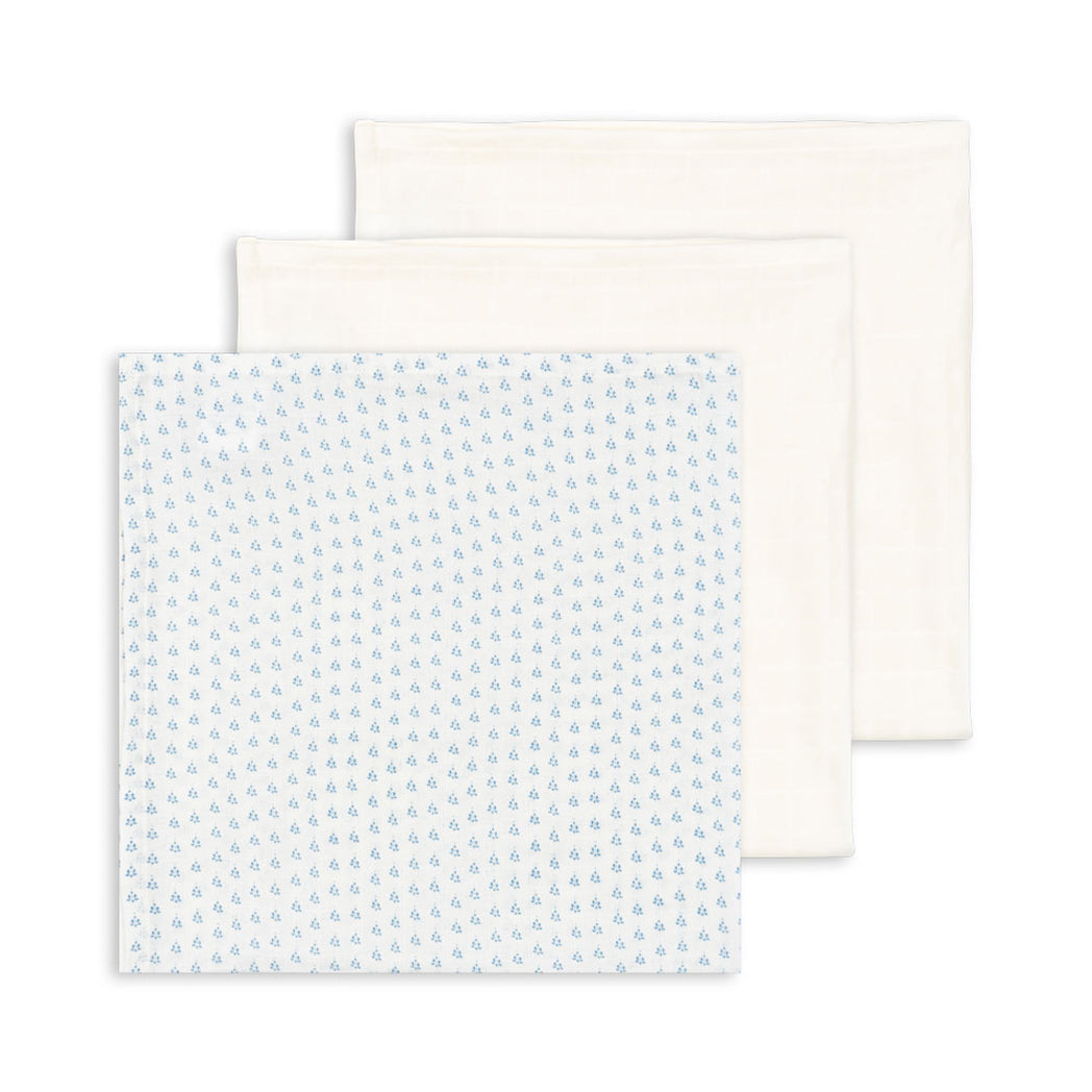 Fanga Mulltuch Bellini 3 Pack GOTS Punto Blu bei Yay Kids 