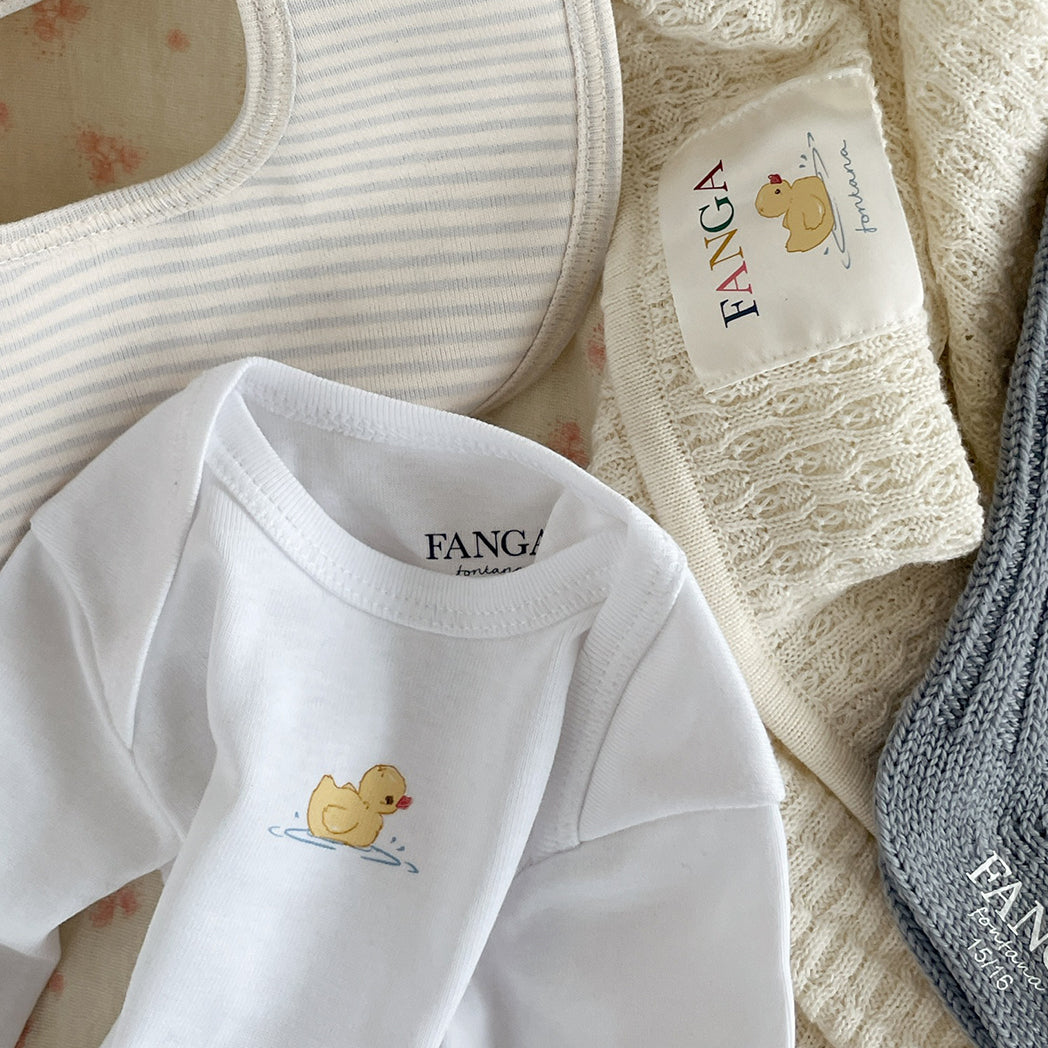 Fanga Fontana Baby Spucktuch 2er Pack Fio Stripe Blue Mix bei Yay Kids