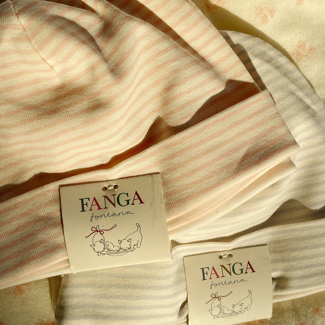 Fanga Fontana Baby Mütze Fio Stripe 2 Pack Blue mix bei Yay Kids
