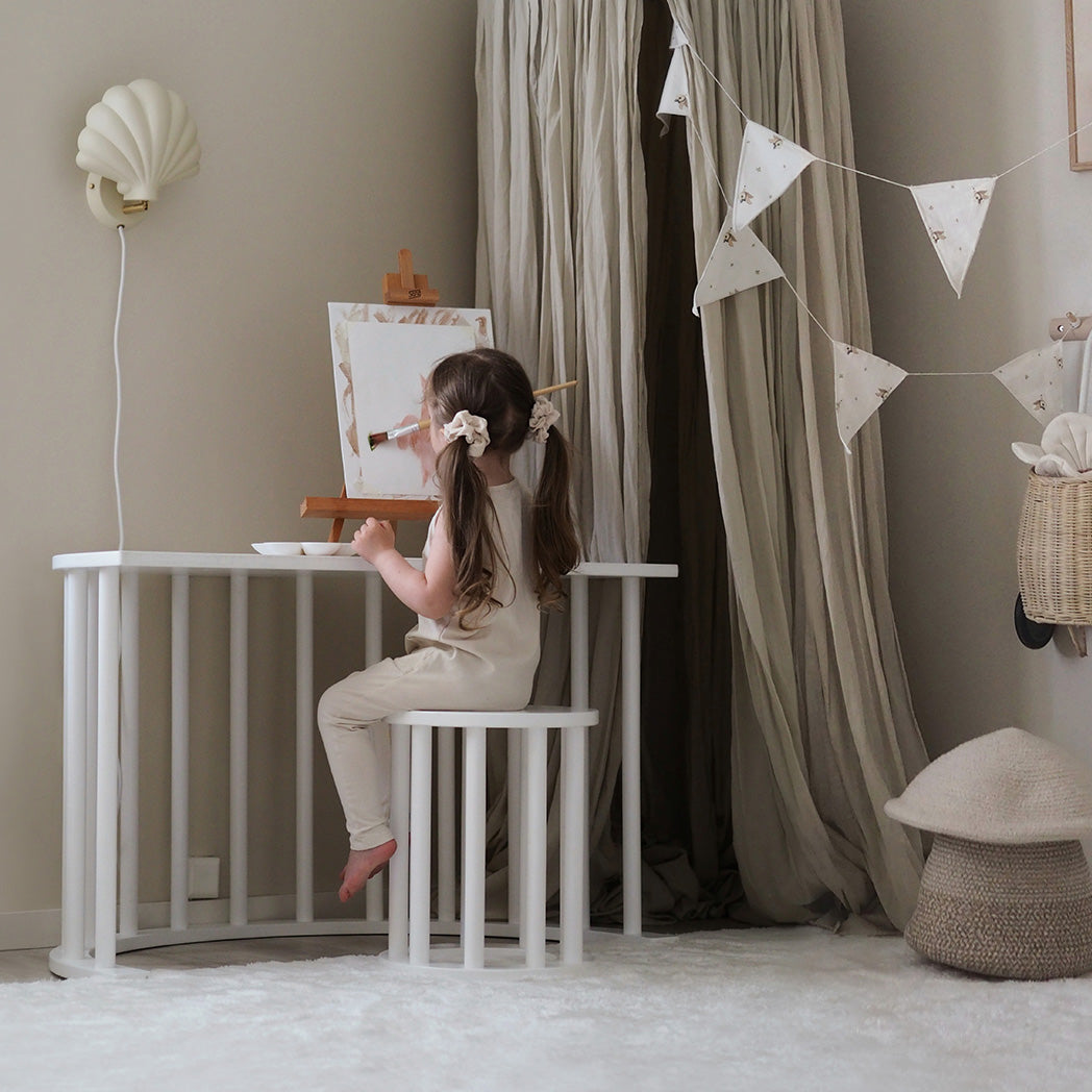 FitWood Kinder Hocker Luoto Birke weiss lackiert bei Yay Kids
