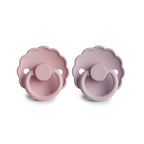 Frigg Schnuller 2 Pack Daisy Baby Pink/ Soft Lilac 6-18M bei Yay Kids