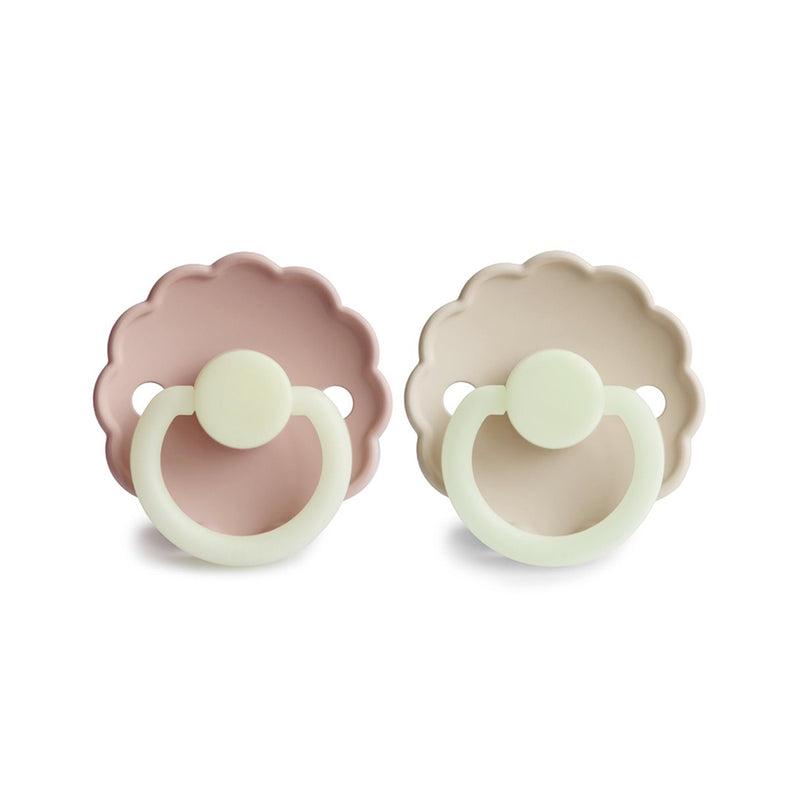 Frigg Baby Nacht Schnuller Daisy Blush night/ Cream night 0-6 M bei Yay Kids
