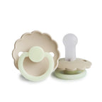 Frigg Schnuller Silikon Daisy Cream/Croissant Night 6-18M bei Yay Kids