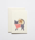 Grusskarte Glitzerkatze mit Bio-Glitzer