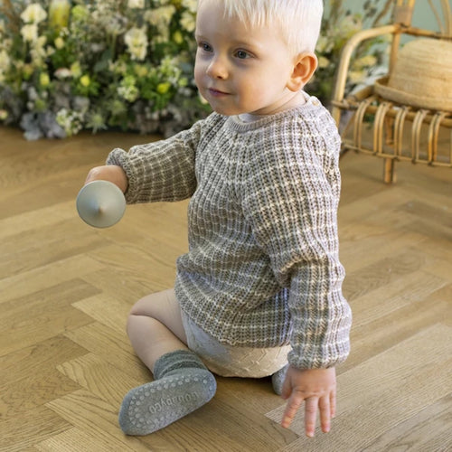 GoBabyGo Baby Anti Rutsch Socken Grey Melange bei Yay Kids