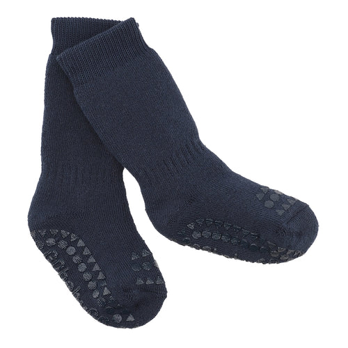 GoBabyGo Baby Rutschsocken in Navy Blue bei Yay Kids