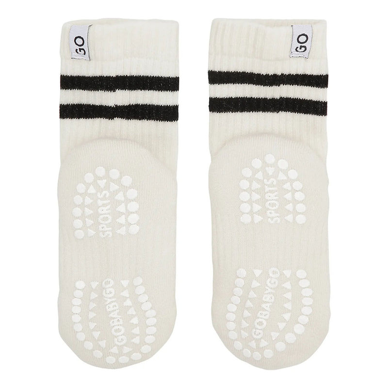 GoBabyGo Baby Sport Rutschsocken in Weiss / Schwarz bei Yay Kids