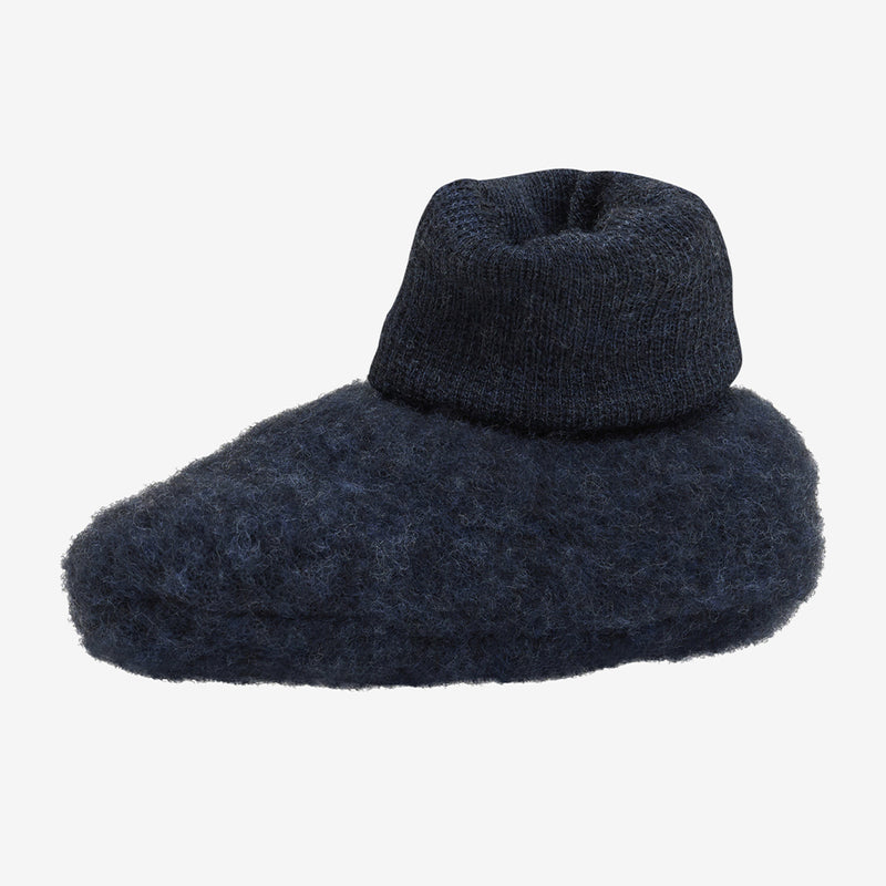 Huttelihut Wolle Fleece Baby Füsslinge Navy bei Yay Kids