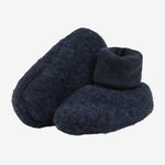 Huttelihut Wolle Fleece Baby Füsslinge Navy bei Yay Kids