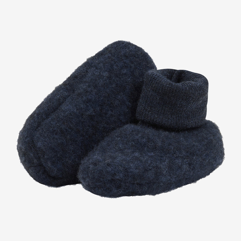 Huttelihut Wolle Fleece Baby Füsslinge Navy bei Yay Kids