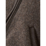 Huttelihut Kinder Jacke aus Wollfleece Brown Melange bei Yay Kids