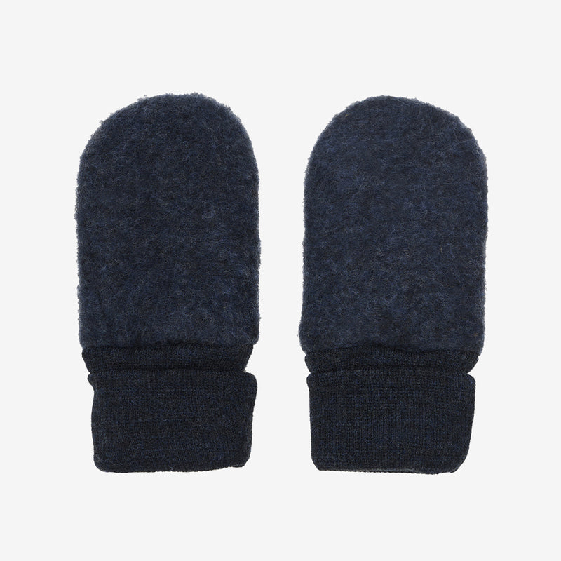 Huttelihut Handschuhe aus Fleece Wolle in Dunkelblau bei Yay Kids