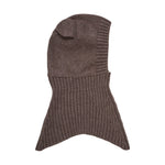 Huttelihut Kinder Balaclava Ears Wool Knit Brown Melange bei Yay Kids