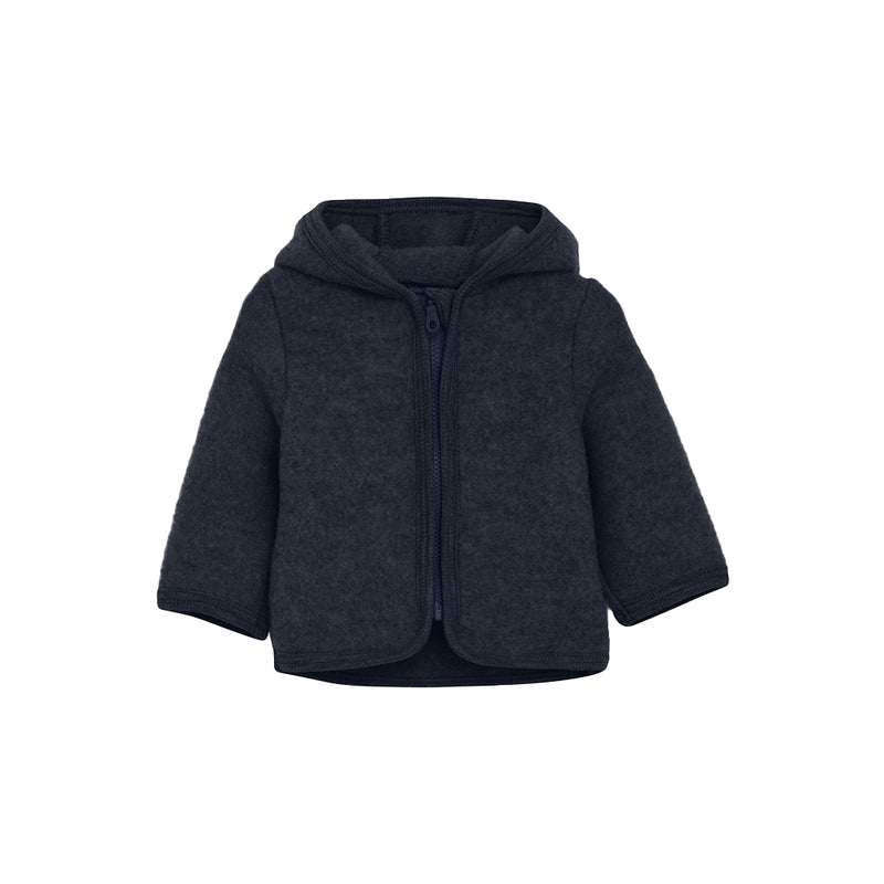 Huttelihut Kinder Jacke aus Wollfleece Navy Blue bei Yay Kids
