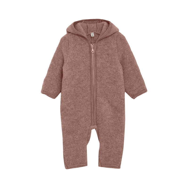 Wollfleece Overall mit Ohren Burlwood