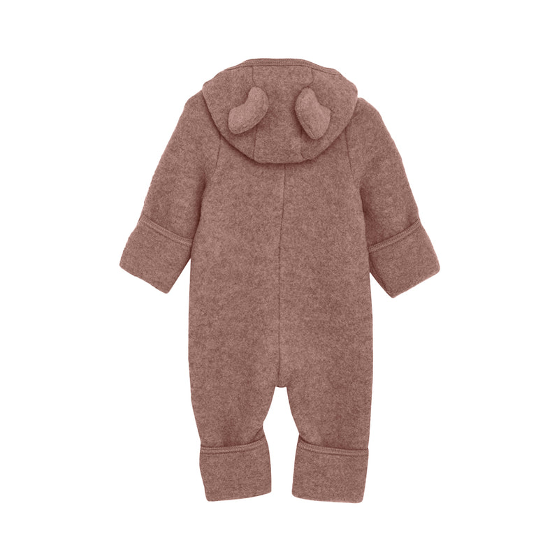 Wollfleece Overall mit Ohren Burlwood