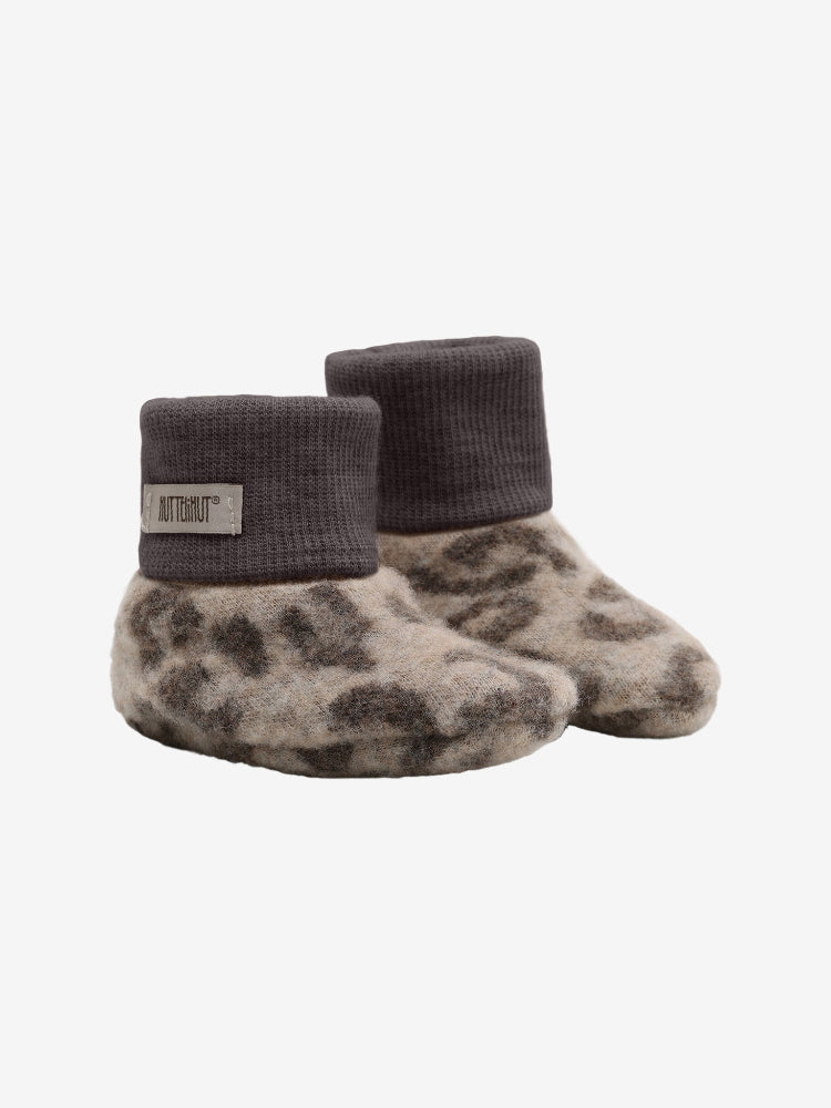 Füsslinge aus Wollfleece Leo